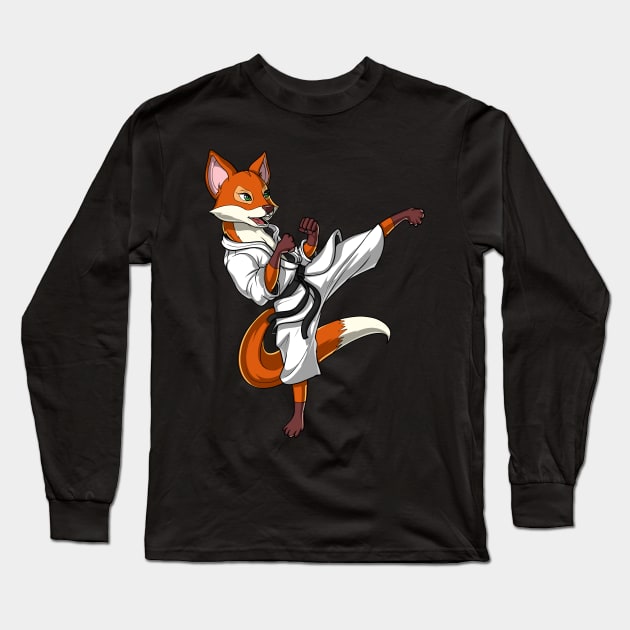 Fox Karate Long Sleeve T-Shirt by underheaven